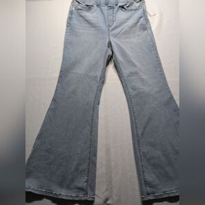 Tricot Blue Flare Wide Leg Jeans with Classic Wash Size 2XL